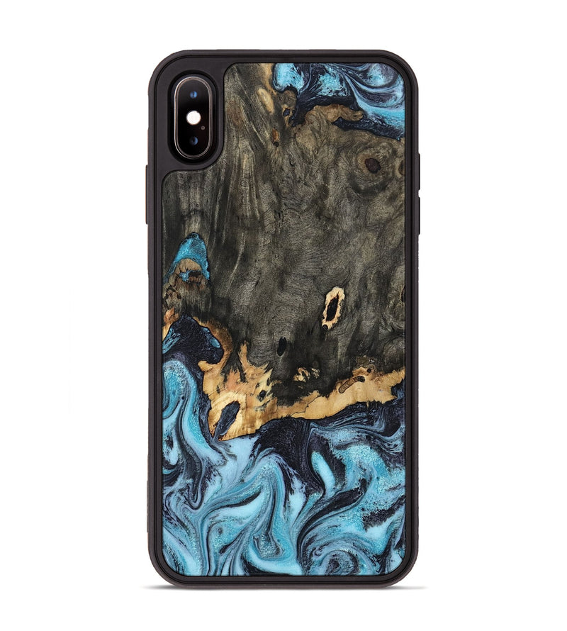 iPhone Xs Max Wood Phone Case - Sydni (Blue, 802324)