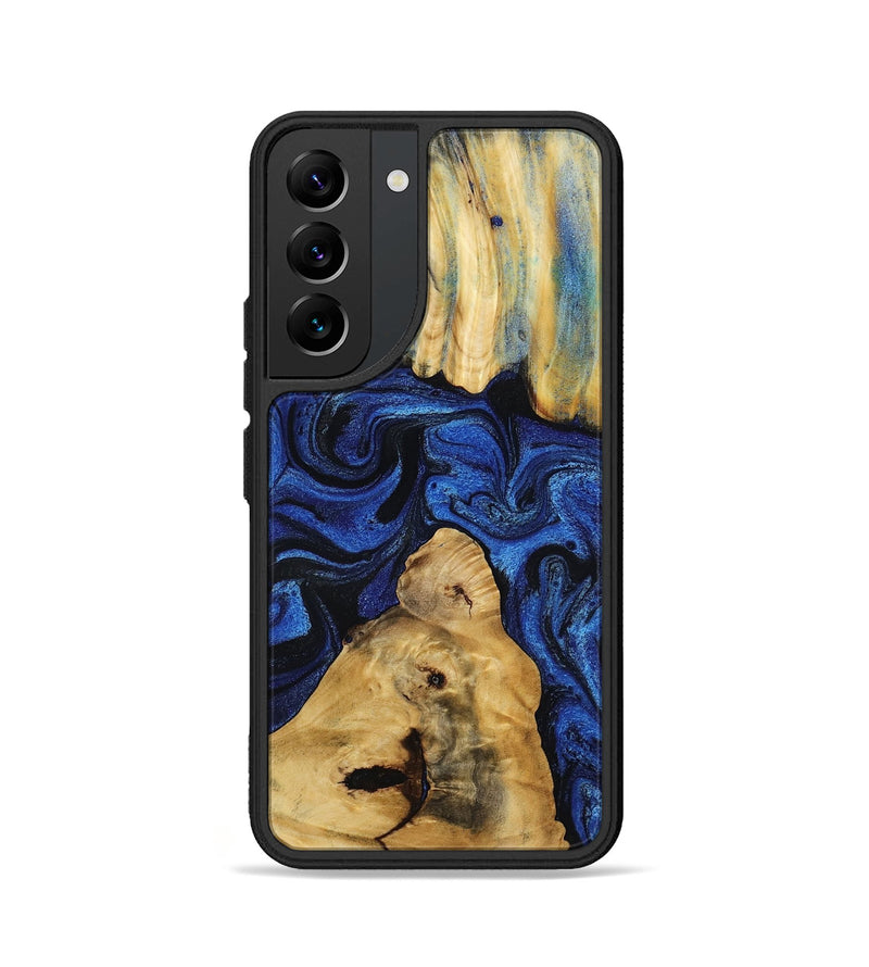 Galaxy S22 Wood Phone Case - Sophia (Blue, 802325)