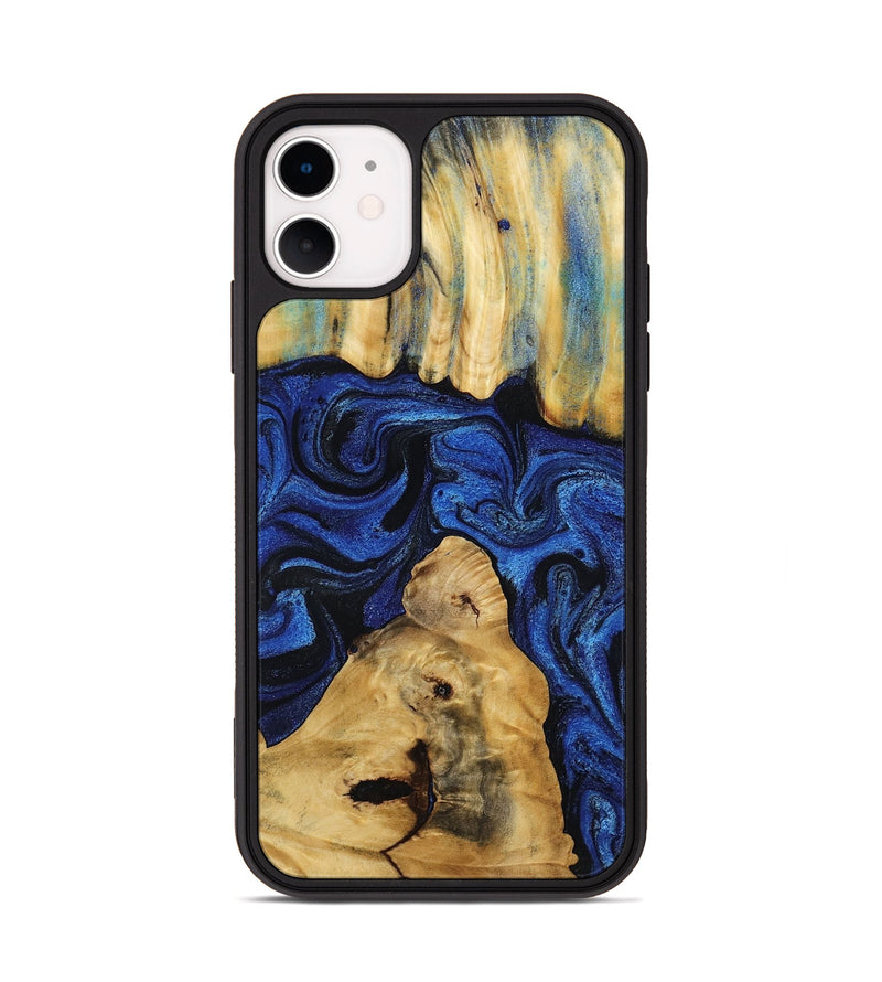 iPhone 11 Wood Phone Case - Sophia (Blue, 802325)