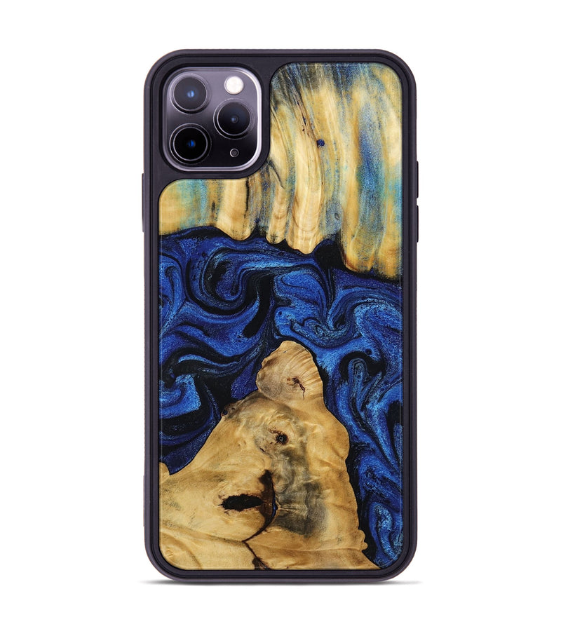 iPhone 11 Pro Max Wood Phone Case - Sophia (Blue, 802325)