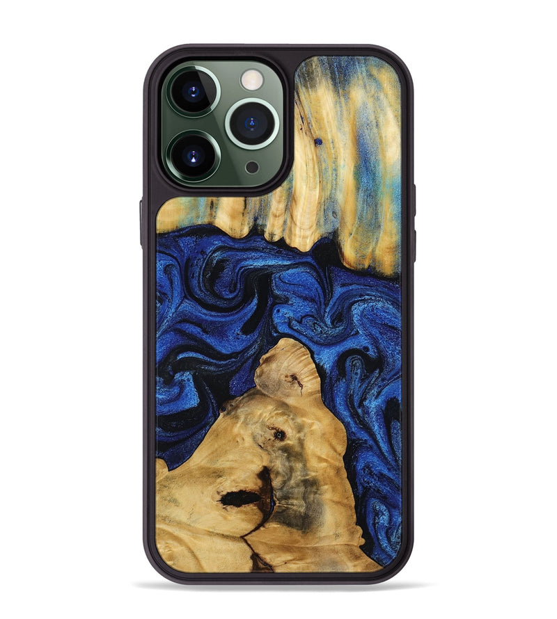 iPhone 13 Pro Max Wood Phone Case - Sophia (Blue, 802325)