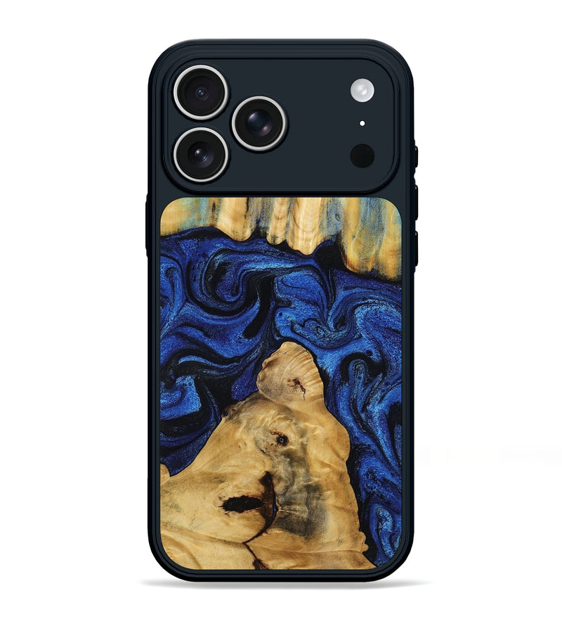 iPhone 17 Pro Max Wood Phone Case - Sophia (Blue, 802325)