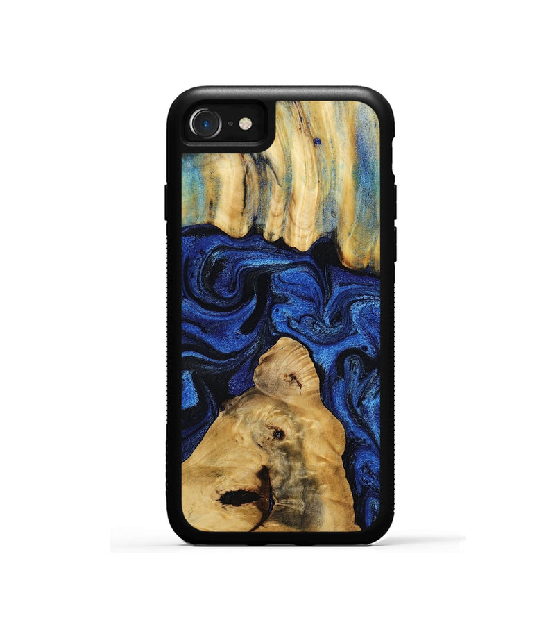 iPhone SE Wood Phone Case - Sophia (Blue, 802325)