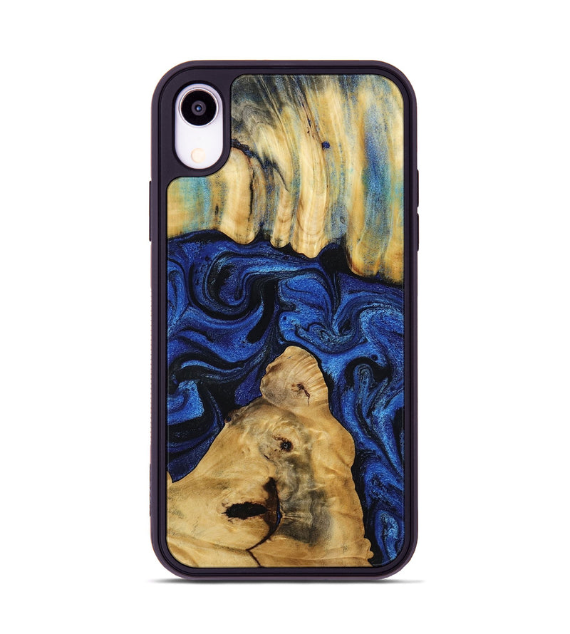 iPhone Xr Wood Phone Case - Sophia (Blue, 802325)