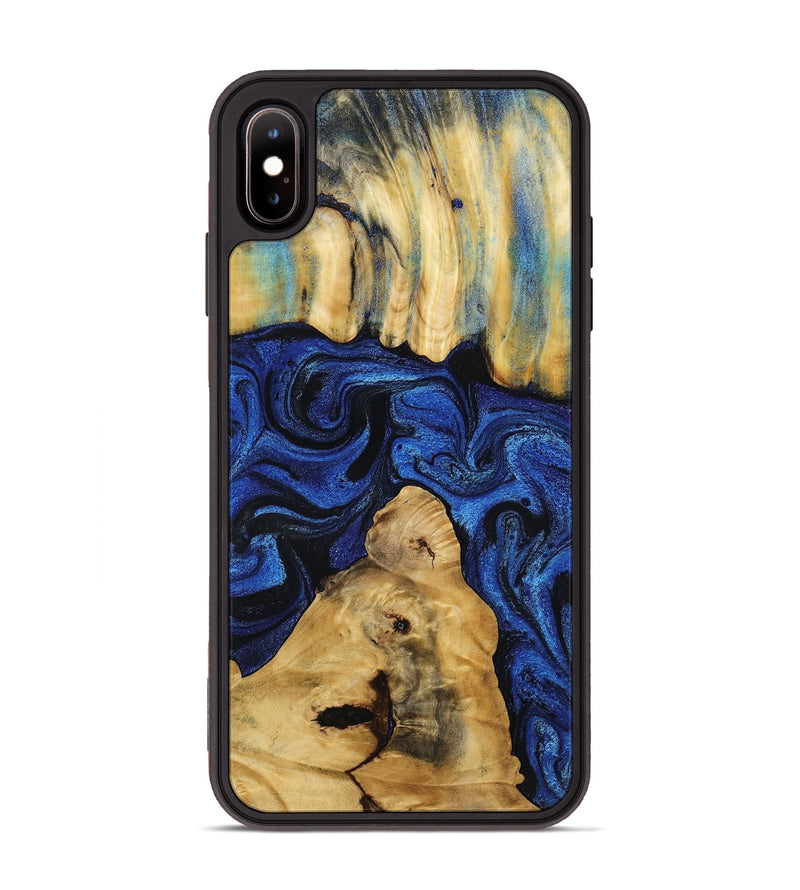 iPhone Xs Max Wood Phone Case - Sophia (Blue, 802325)