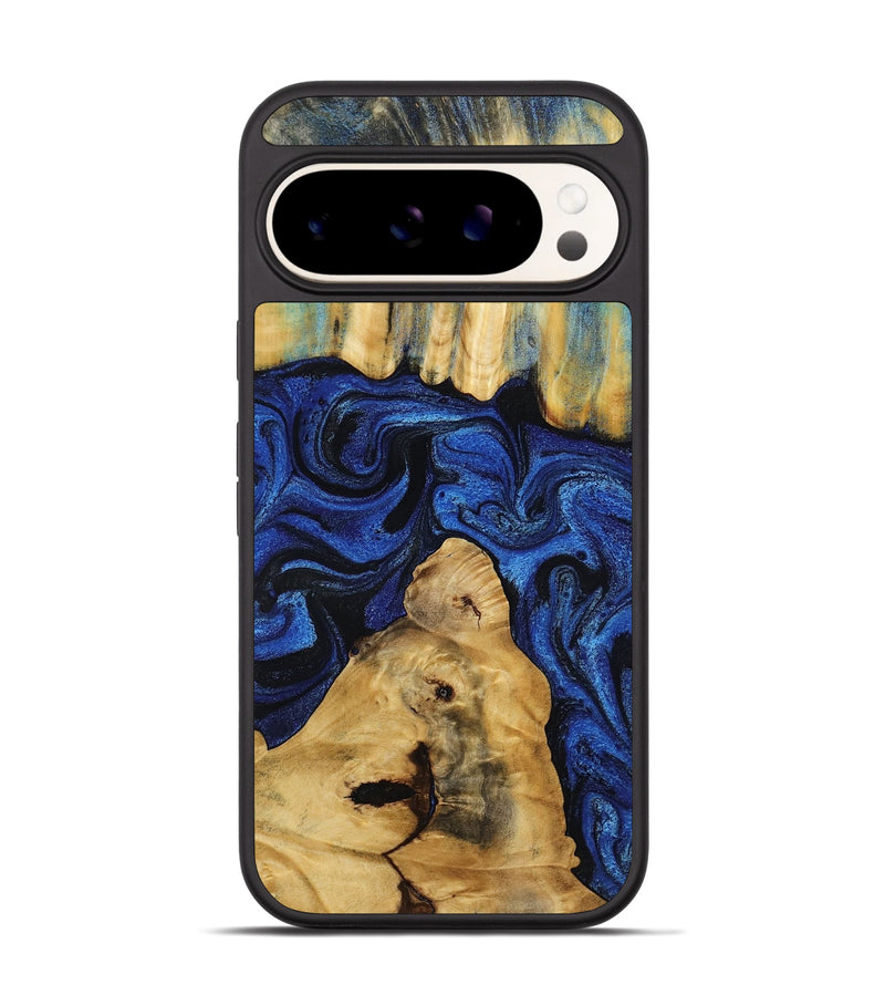 Pixel 9 Wood Phone Case - Sophia (Blue, 802325)