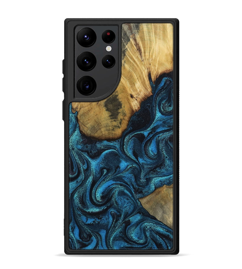 Galaxy S22 Ultra Wood Phone Case - Horatio (Blue, 802326)