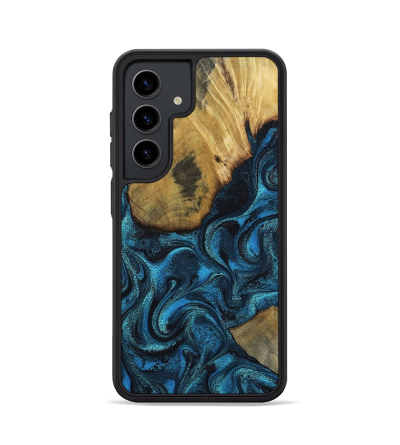 Galaxy S24 Wood Phone Case - Horatio (Blue, 802326)