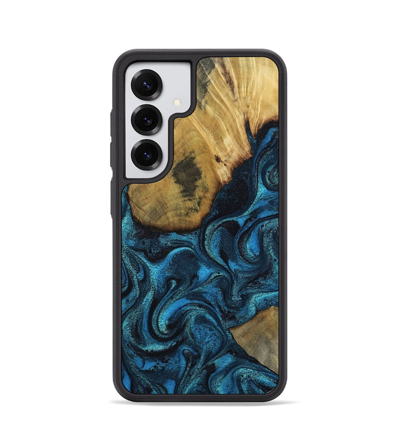 Galaxy S25 Wood Phone Case - Horatio (Blue, 802326)