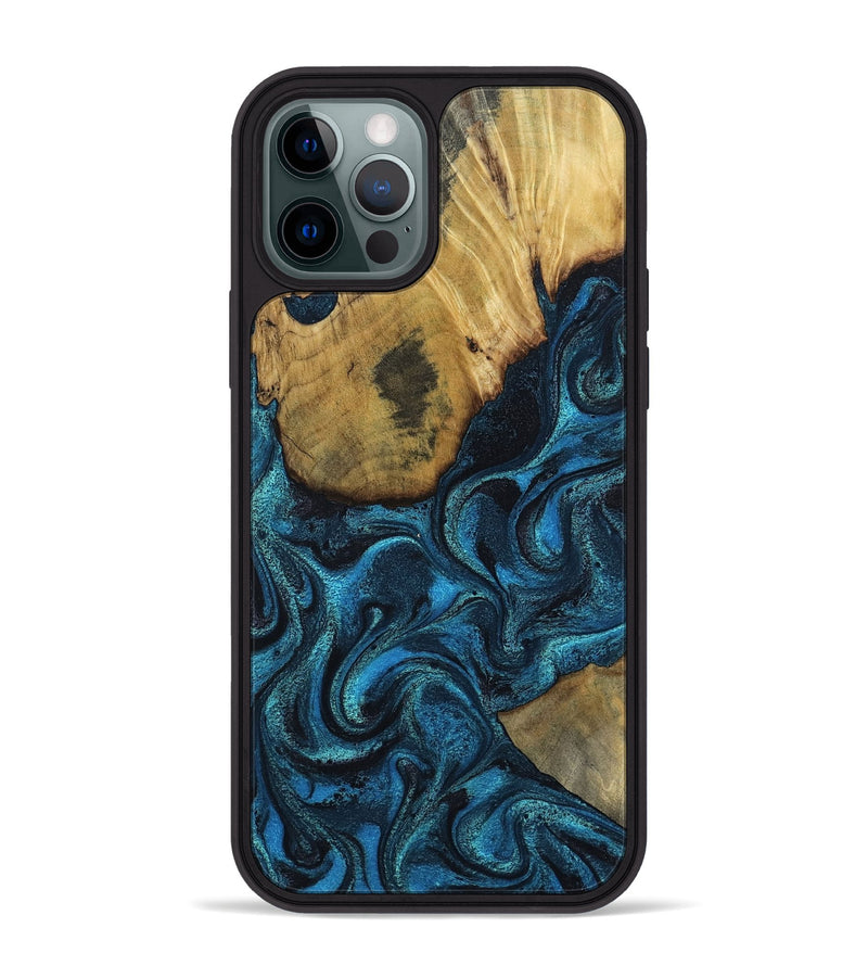 iPhone 12 Pro Max Wood Phone Case - Horatio (Blue, 802326)