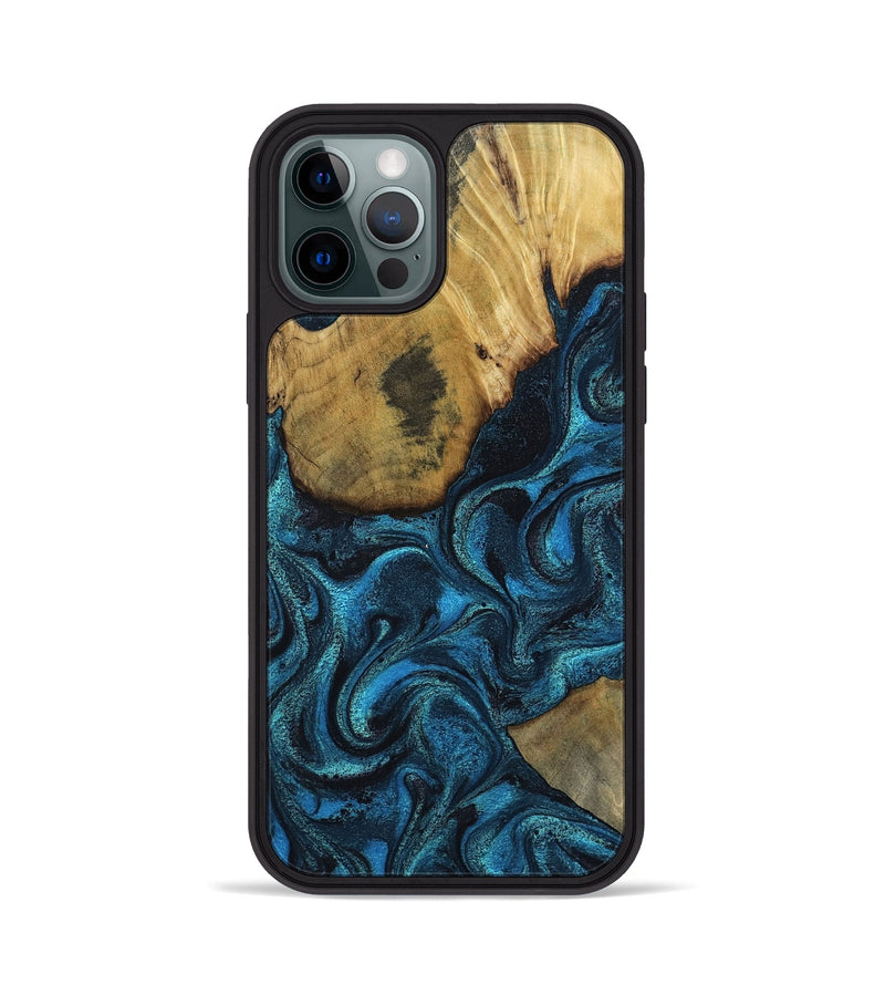 iPhone 12 Pro Wood Phone Case - Horatio (Blue, 802326)