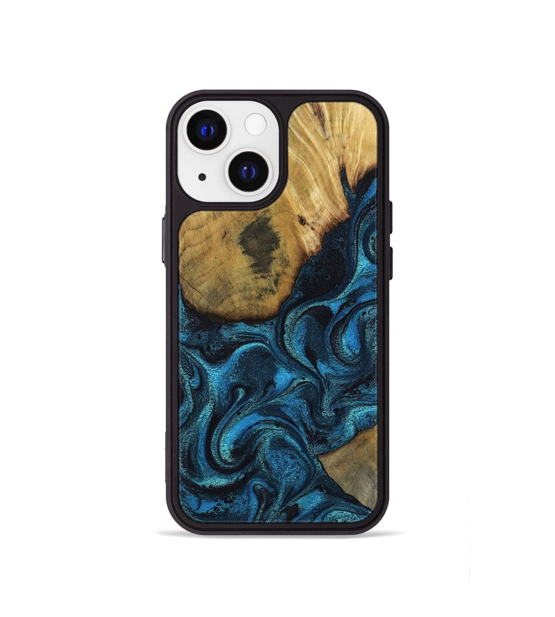 iPhone 13 mini Wood Phone Case - Horatio (Blue, 802326)