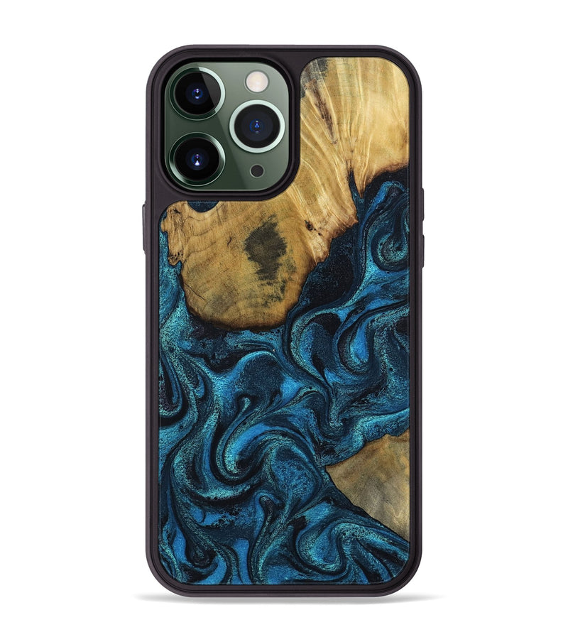 iPhone 13 Pro Max Wood Phone Case - Horatio (Blue, 802326)