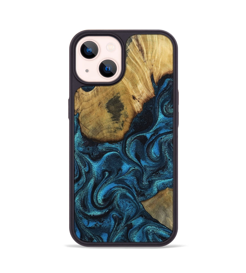 iPhone 14 Wood Phone Case - Horatio (Blue, 802326)