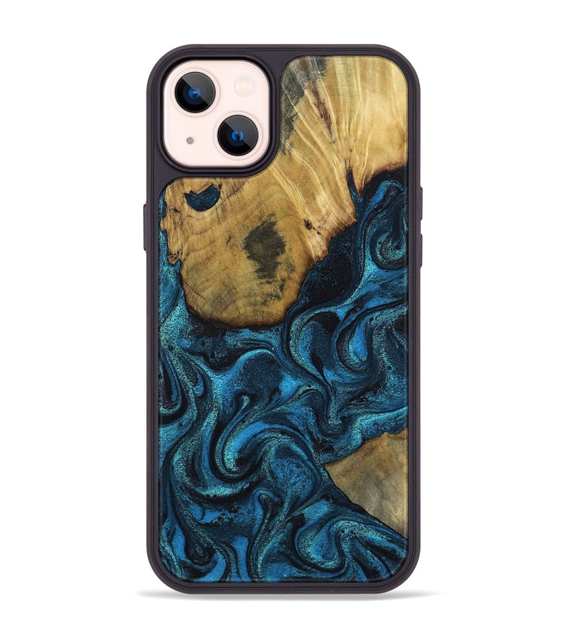 iPhone 14 Plus Wood Phone Case - Horatio (Blue, 802326)