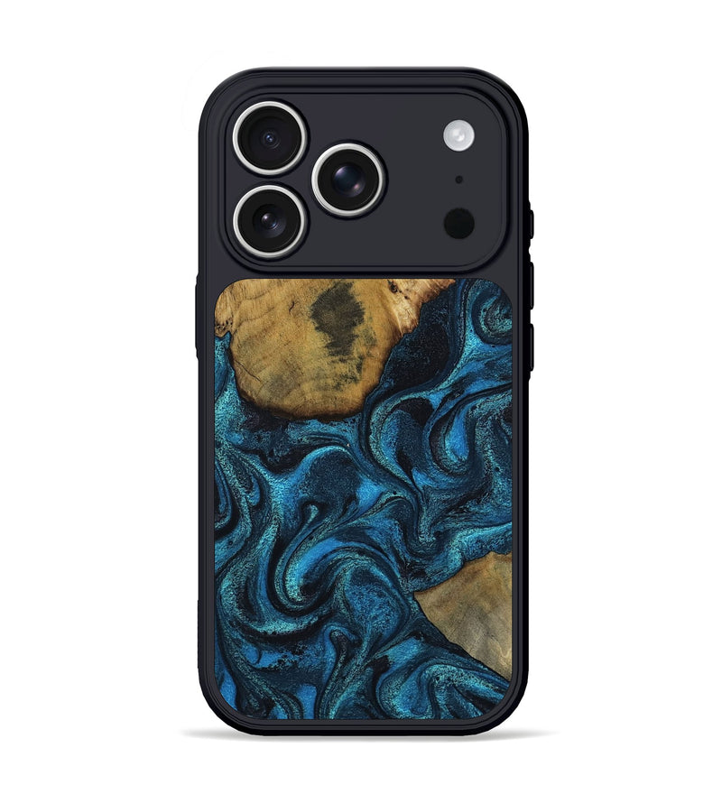 iPhone 17 Pro Wood Phone Case - Horatio (Blue, 802326)