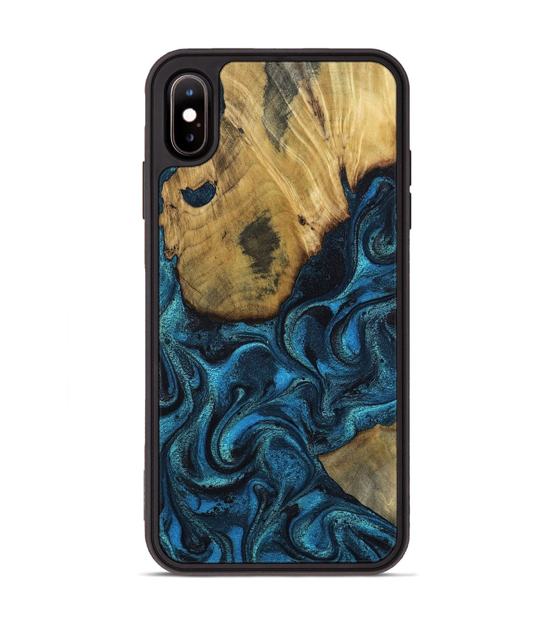 iPhone Xs Max Wood Phone Case - Horatio (Blue, 802326)