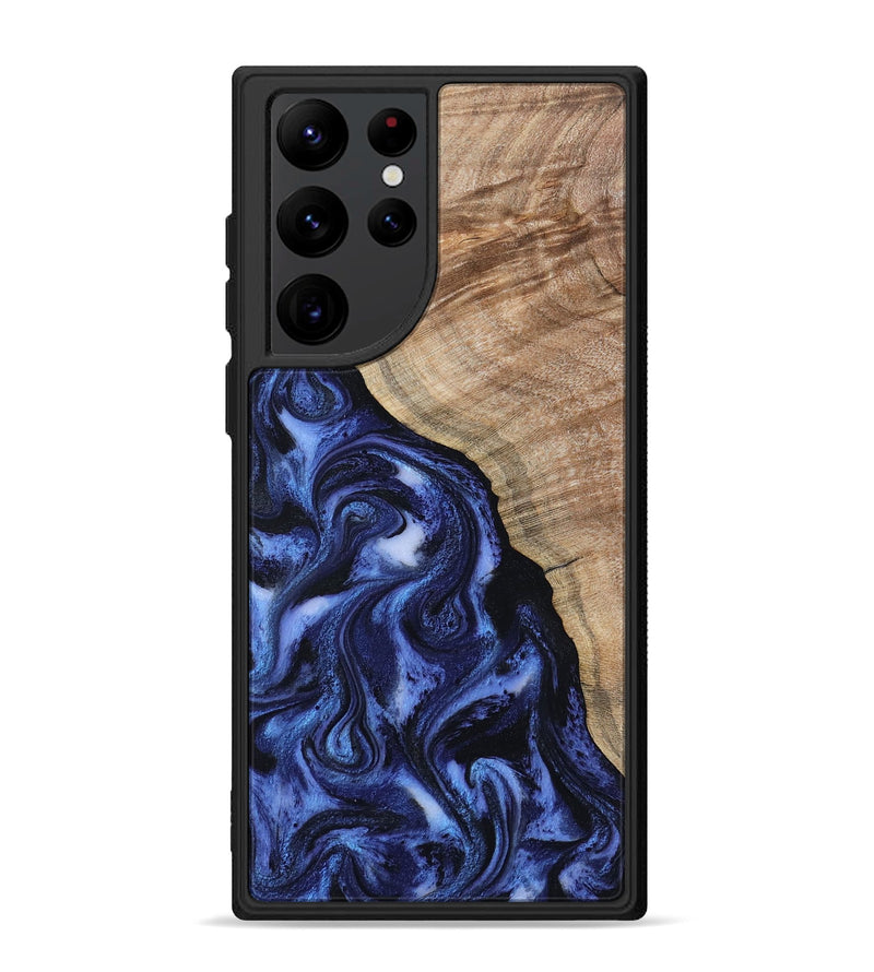 Galaxy S22 Ultra Wood Phone Case - Victor (Blue, 802327)