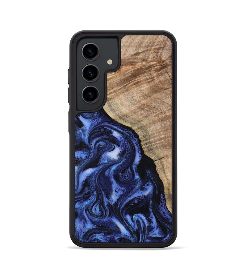 Galaxy S24 Wood Phone Case - Victor (Blue, 802327)