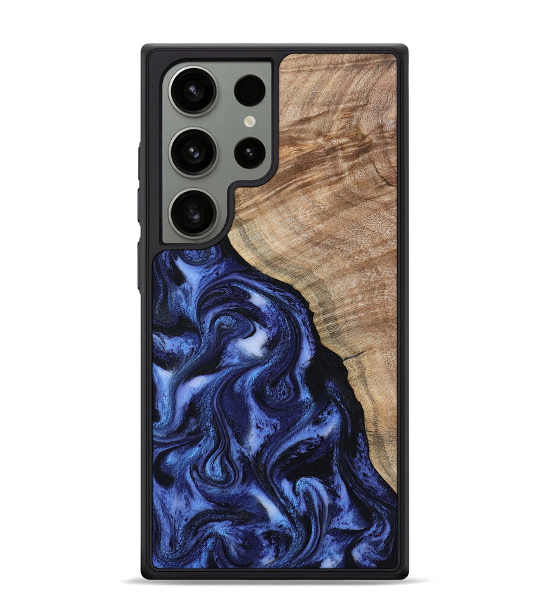 Galaxy S24 Ultra Wood Phone Case - Victor (Blue, 802327)