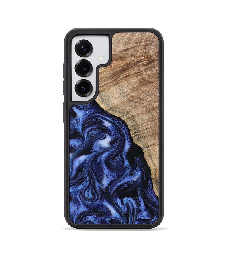 Galaxy S25 Wood Phone Case - Victor (Blue, 802327)