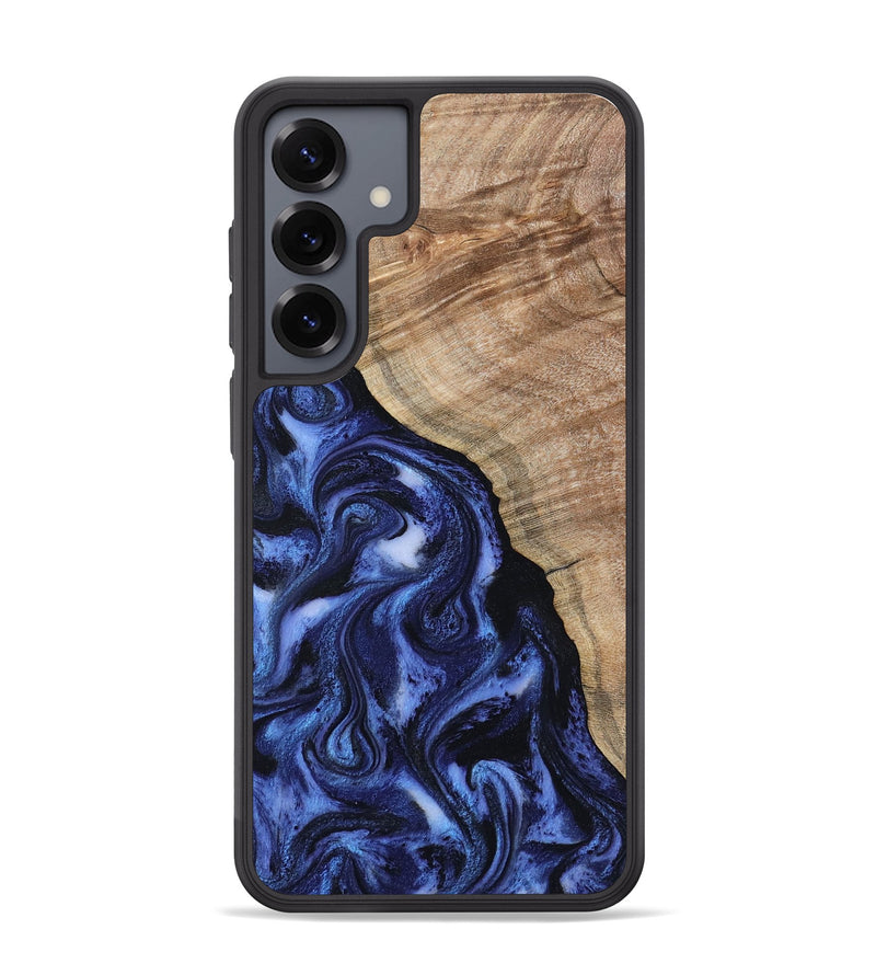 Galaxy S25 Plus Wood Phone Case - Victor (Blue, 802327)