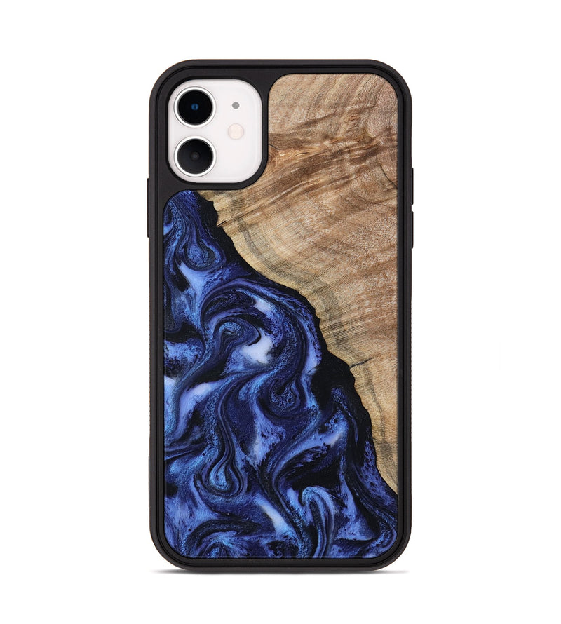 iPhone 11 Wood Phone Case - Victor (Blue, 802327)