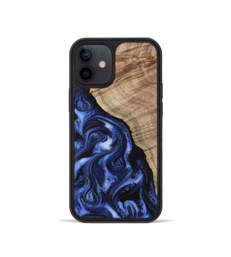 iPhone 12 mini Wood Phone Case - Victor (Blue, 802327)