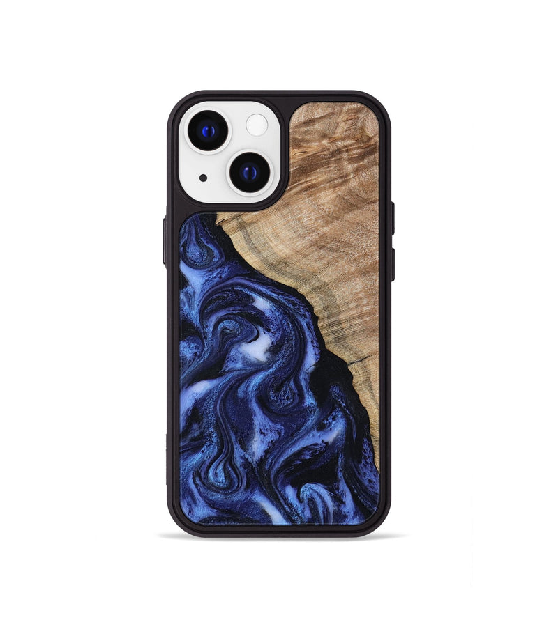 iPhone 13 mini Wood Phone Case - Victor (Blue, 802327)