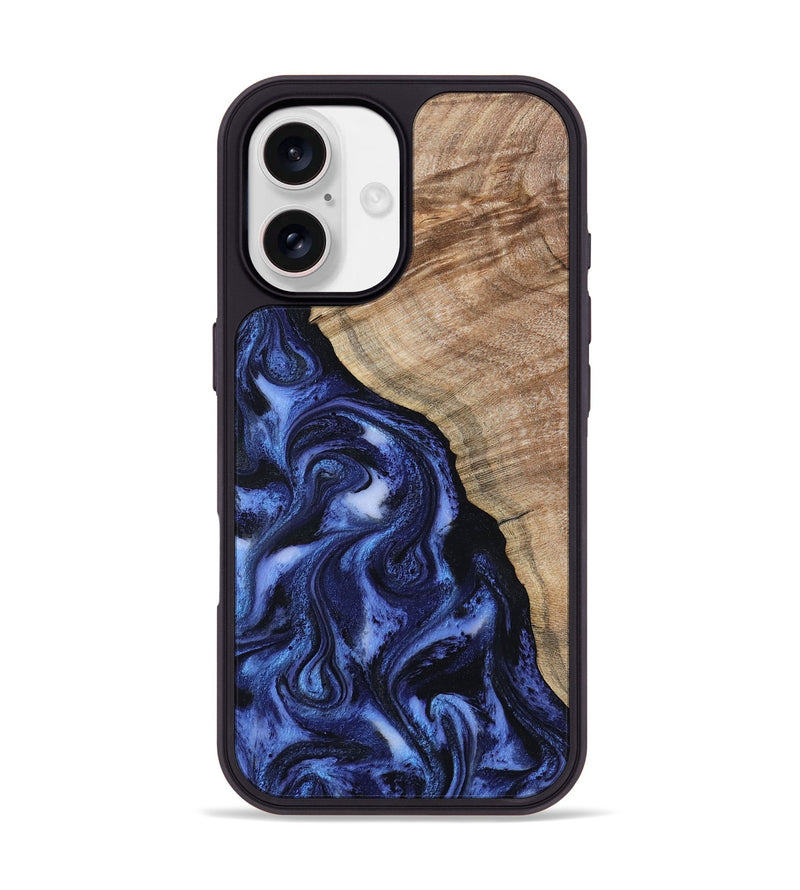 iPhone 17 Wood Phone Case - Victor (Blue, 802327)