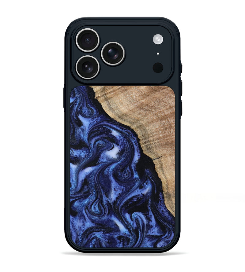 iPhone 17 Pro Max Wood Phone Case - Victor (Blue, 802327)