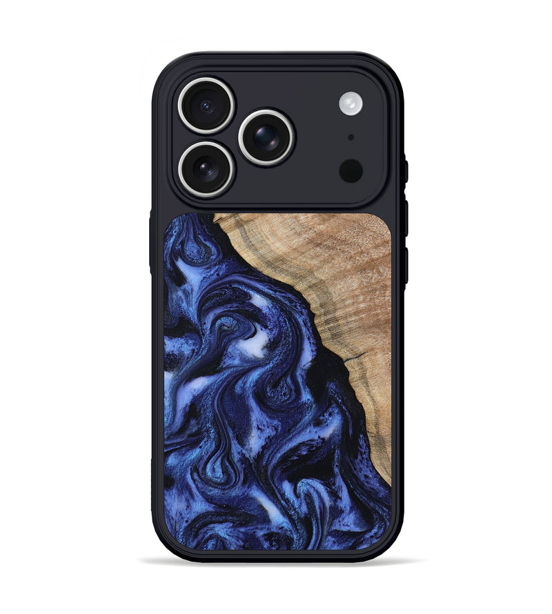 iPhone 17 Pro Wood Phone Case - Victor (Blue, 802327)