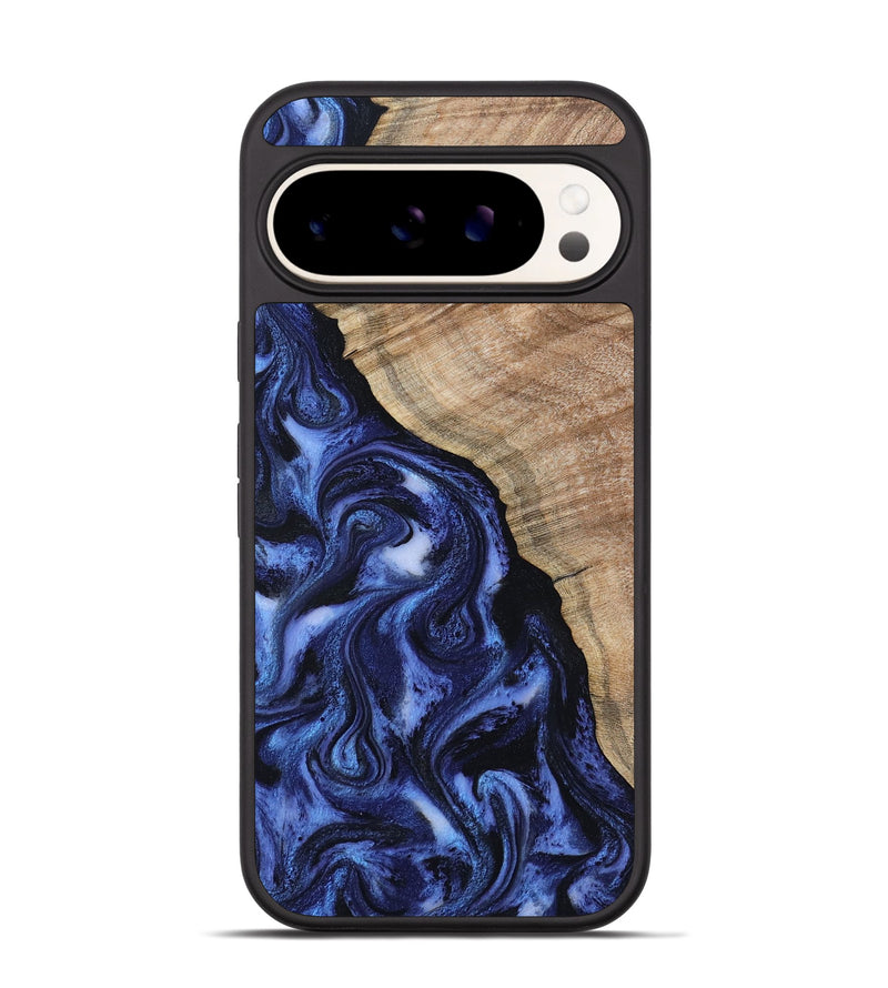 Pixel 9 Pro Wood Phone Case - Victor (Blue, 802327)