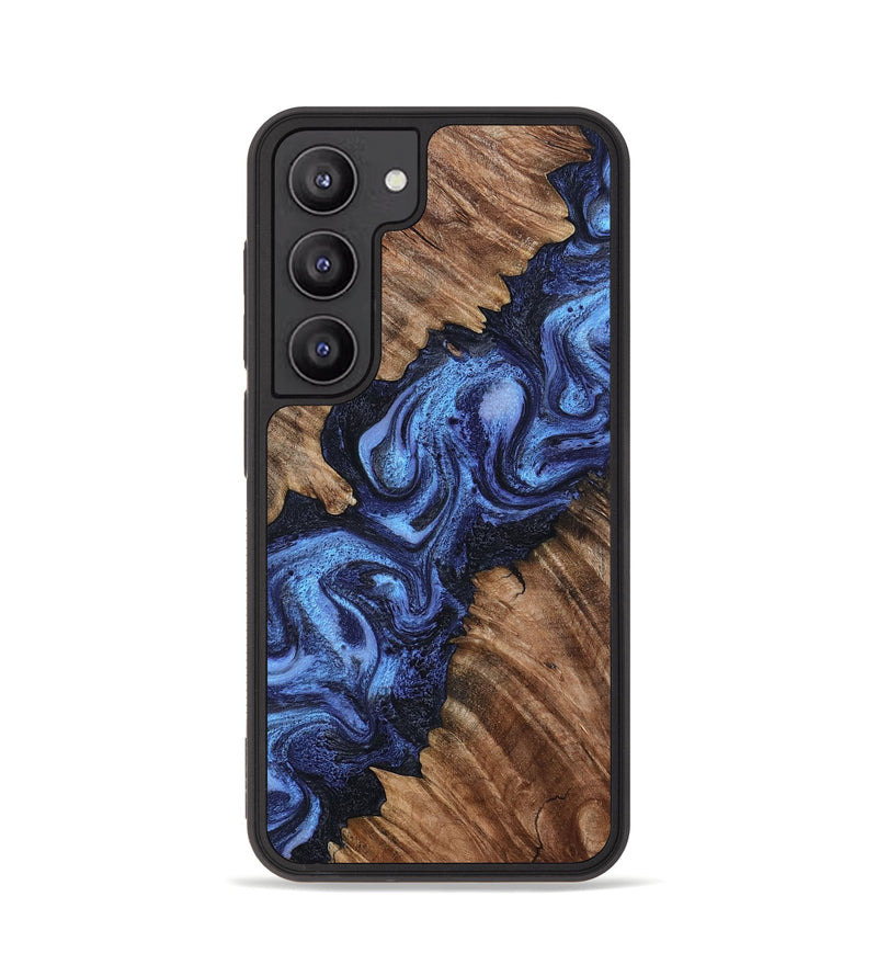 Galaxy S23 Wood Phone Case - Rosalia (Blue, 802328)