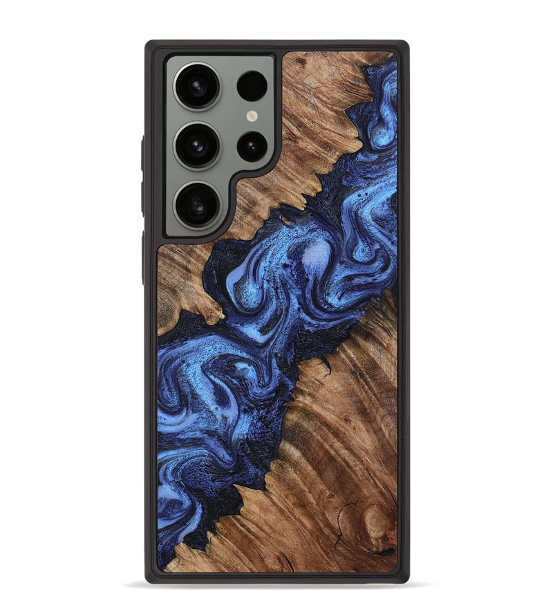 Galaxy S23 Ultra Wood Phone Case - Rosalia (Blue, 802328)