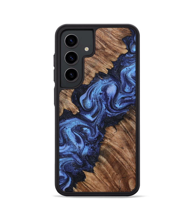 Galaxy S24 Wood Phone Case - Rosalia (Blue, 802328)