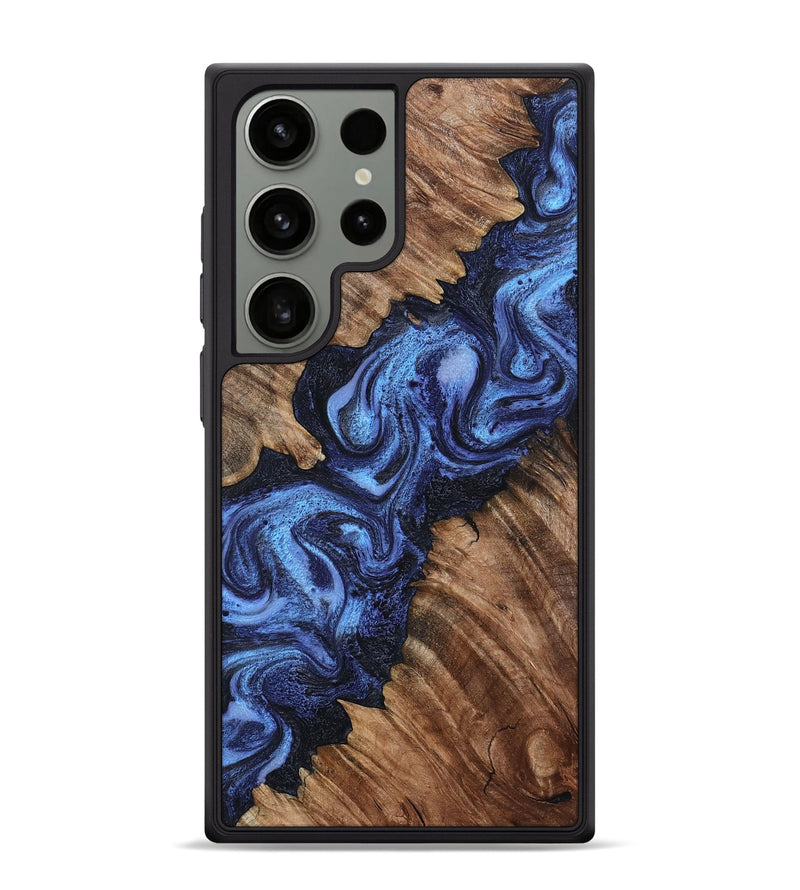 Galaxy S24 Ultra Wood Phone Case - Rosalia (Blue, 802328)