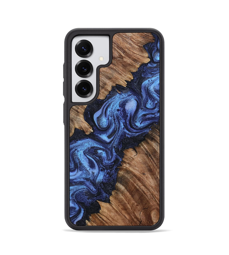 Galaxy S25 Wood Phone Case - Rosalia (Blue, 802328)