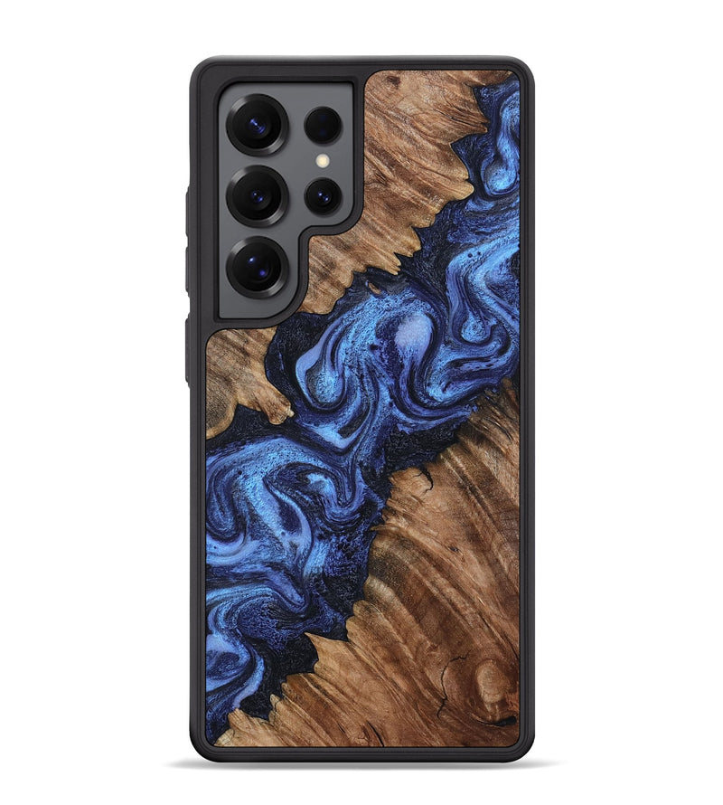 Galaxy S25 Ultra Wood Phone Case - Rosalia (Blue, 802328)