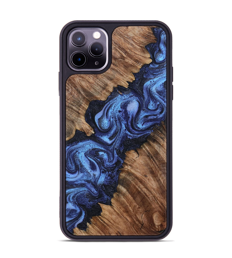 iPhone 11 Pro Max Wood Phone Case - Rosalia (Blue, 802328)