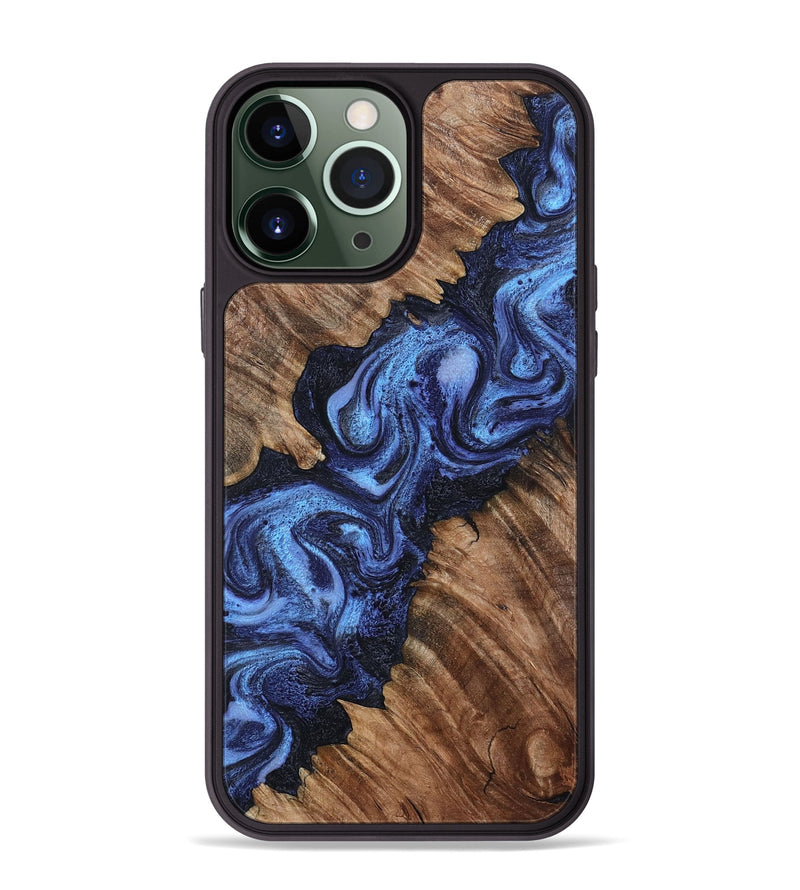 iPhone 13 Pro Max Wood Phone Case - Rosalia (Blue, 802328)