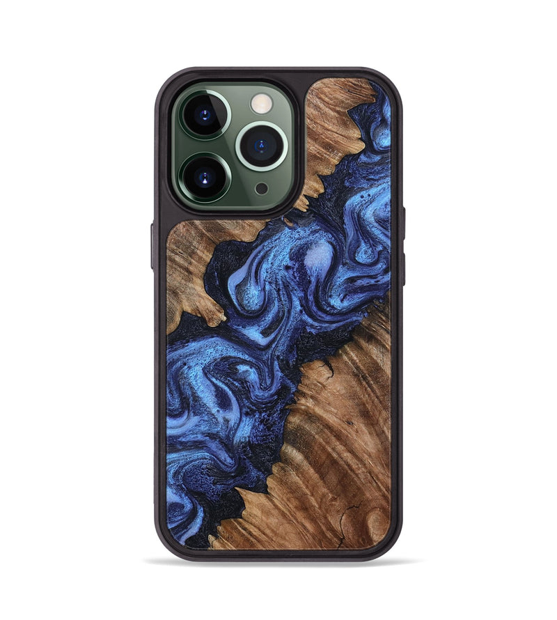 iPhone 13 Pro Wood Phone Case - Rosalia (Blue, 802328)