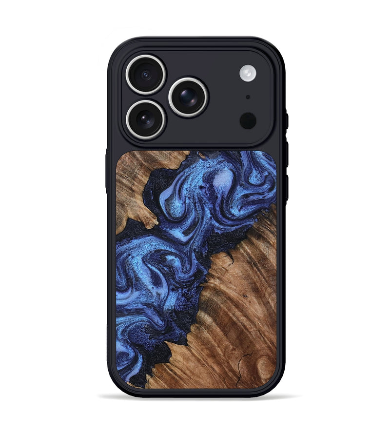 iPhone 17 Pro Wood Phone Case - Rosalia (Blue, 802328)
