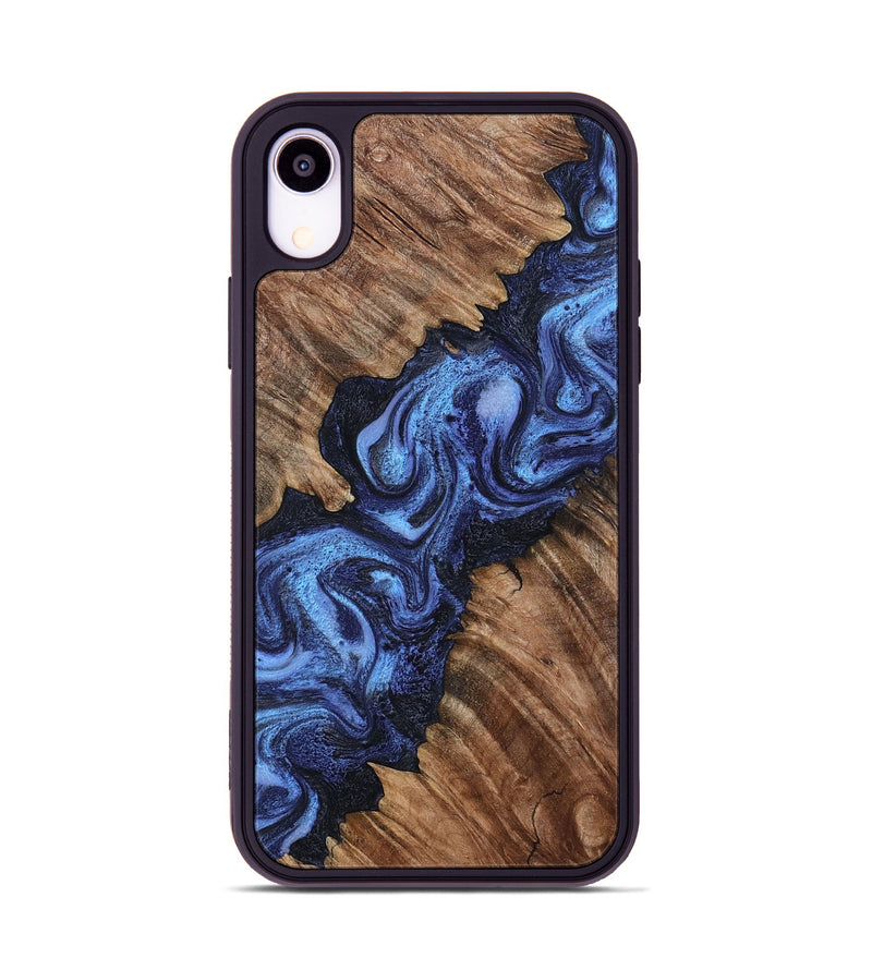 iPhone Xr Wood Phone Case - Rosalia (Blue, 802328)