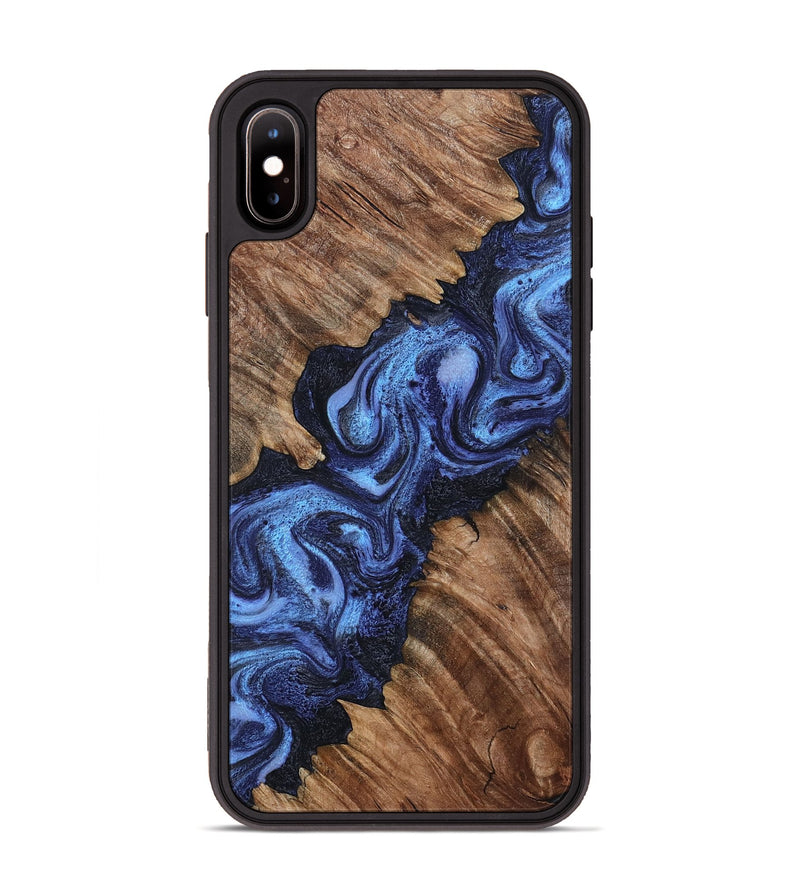 iPhone Xs Max Wood Phone Case - Rosalia (Blue, 802328)