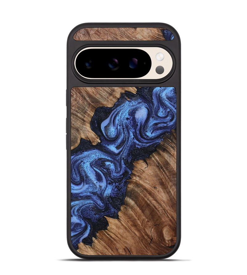 Pixel 10 Wood Phone Case - Rosalia (Blue, 802328)
