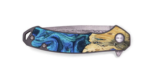 EDC Wood Pocket Knife - Brandyn (Blue, 802329)