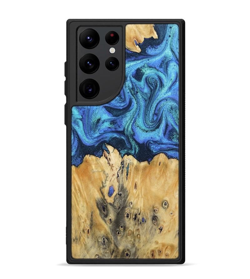 Galaxy S22 Ultra Wood Phone Case - Brandyn (Blue, 802329)