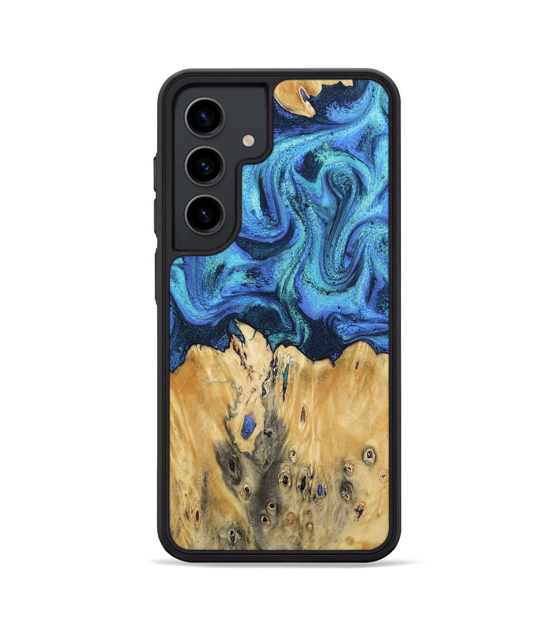 Galaxy S24 Wood Phone Case - Brandyn (Blue, 802329)