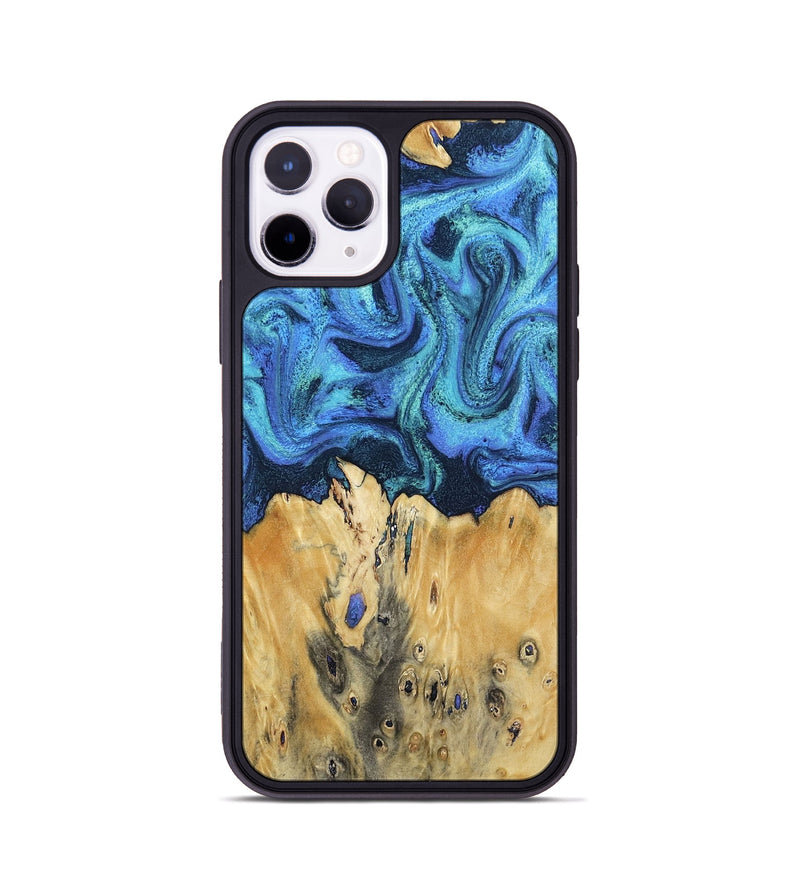 iPhone 11 Pro Wood Phone Case - Brandyn (Blue, 802329)